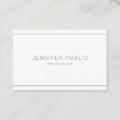 Elegant Professional Modern Chic Simple Plain Luxe Visitekaartje (Voorkant)