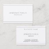 Elegant Professional Modern Chic Simple Plain Luxe Visitekaartje (Voorkant / Achterkant)