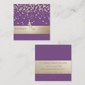 Elegant, Professional Modern, Confetti, High Hiel Vierkante Visitekaartje (Voorkant / Achterkant)