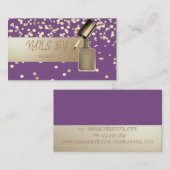 Elegant Professional, Modern, Confetti, Nail Pools Visitekaartje (Voorkant / Achterkant)