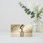 Elegant Professional, Modern, Confetti, Nail Salon Visitekaartje (Staand voorkant)