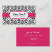Elegant Professional Modern Damask Floral Pattern Visitekaartje (Voorkant / Achterkant)