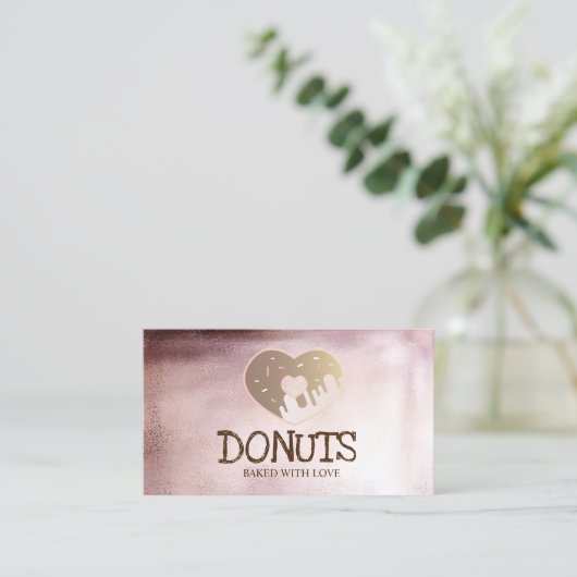Elegant Professional Modern, Donuts, Bakery Visitekaartje (Staand voorkant)