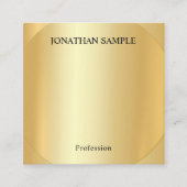 Elegant Professional Modern Faux Gold-Sjabloon Vierkante Visitekaartje (Voorkant)