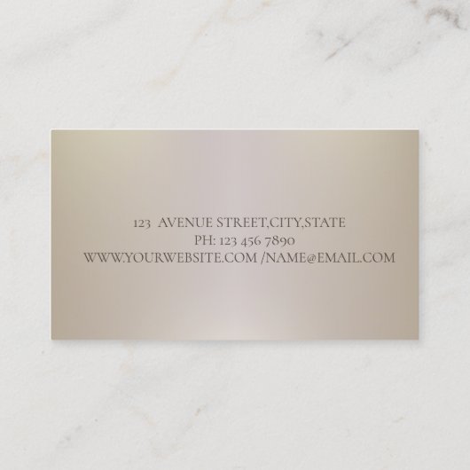 Elegant Professional Modern Geometric, Lijst Visitekaartje (Achterkant)