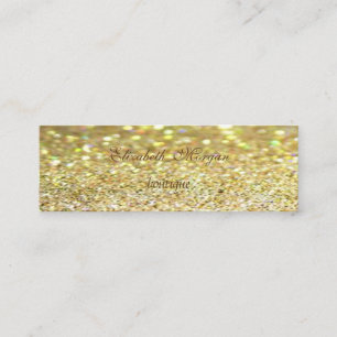 Elegant Professional Modern Glittery Bokeh Mini Visitekaartje