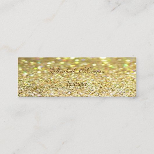 Elegant Professional Modern Glittery Bokeh Mini Visitekaartje (Voorkant)