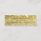 Elegant Professional Modern Glittery Bokeh Mini Visitekaartje (Achterkant)