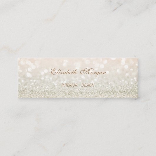 Elegant Professional Modern Glittery Bokeh Mini Visitekaartje (Voorkant)