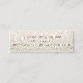 Elegant Professional Modern Glittery Bokeh Mini Visitekaartje (Achterkant)