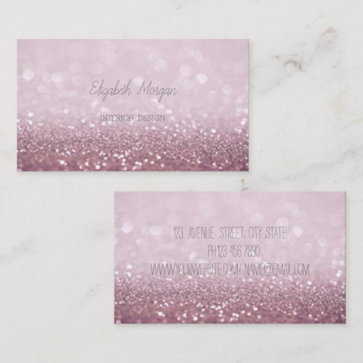 Elegant Professional Modern Glittery Bokeh Visitekaartje (Voorkant / Achterkant)