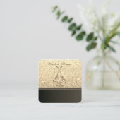 Elegant Professional Modern Glittery, Dress Vierkante Visitekaartje (Staand voorkant)