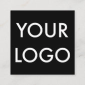 Elegant Professional Modern Logo zwart Vierkante Visitekaartje (Voorkant)