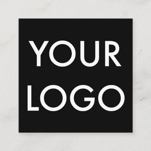 Elegant Professional Modern Logo zwart Vierkante Visitekaartje (Voorkant)