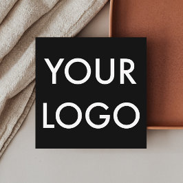 Elegant Professional Modern Logo zwart Vierkante Visitekaartje