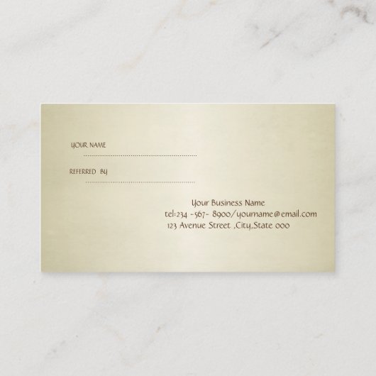 Elegant Professional Modern Lotus Reference Kaart (Achterkant)