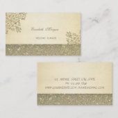 Elegant Professional Modern Luxe Glitter Lace Visitekaartje (Voorkant / Achterkant)