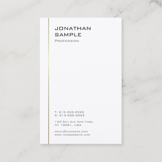 Elegant Professional Modern Minimalistische Sjablo Visitekaartje (Voorkant)