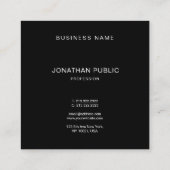 Elegant Professional Modern Plain Ingeavanceerd Vierkante Visitekaartje (Achterkant)