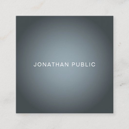Elegant Professional Modern Plain Ingeavanceerd Vierkante Visitekaartje (Voorkant)