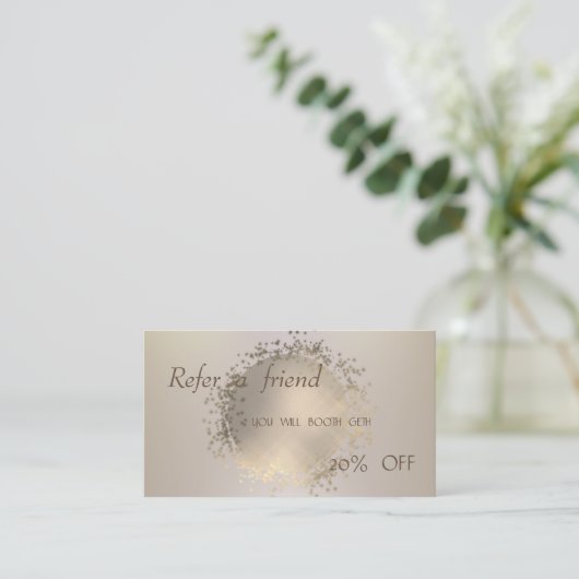 Elegant, Professional Modern Referral-Kaart Aanbevelingskaartje (Staand voorkant)