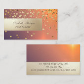 Elegant Professional, Modern, Shiny Confetti Visitekaartje (Voorkant / Achterkant)