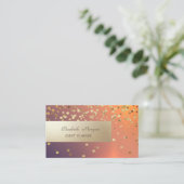 Elegant Professional, Modern, Shiny Confetti Visitekaartje (Staand voorkant)