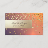 Elegant Professional, Modern, Shiny Confetti Visitekaartje (Voorkant)