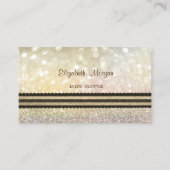 Elegant Professional Modern, Striped Bokeh Visitekaartje (Voorkant)