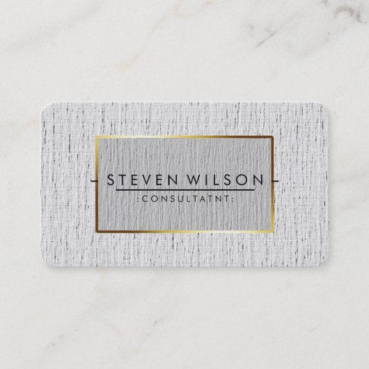 Elegant Professional Modern Subtle Gold Visitekaartje (Voorkant)