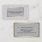 Elegant Professional Modern Subtle Gold Visitekaartje (Voorkant / Achterkant)