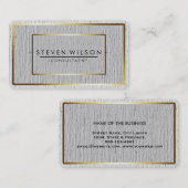 Elegant Professional Modern Subtle Gold Visitekaartje (Voorkant / Achterkant)