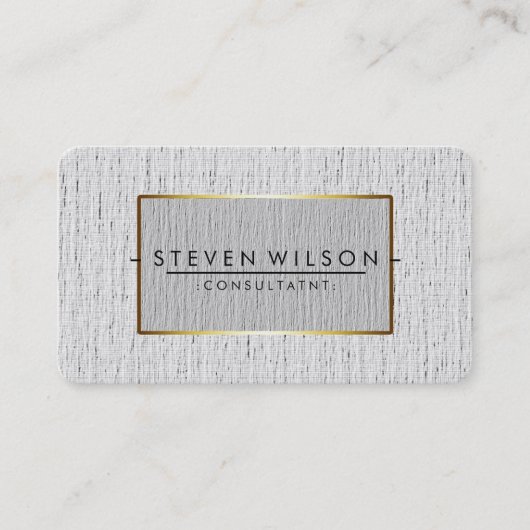 Elegant Professional Modern Subtle Gold Visitekaartje (Voorkant)