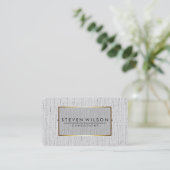 Elegant Professional Modern Subtle Gold Visitekaartje (Staand voorkant)