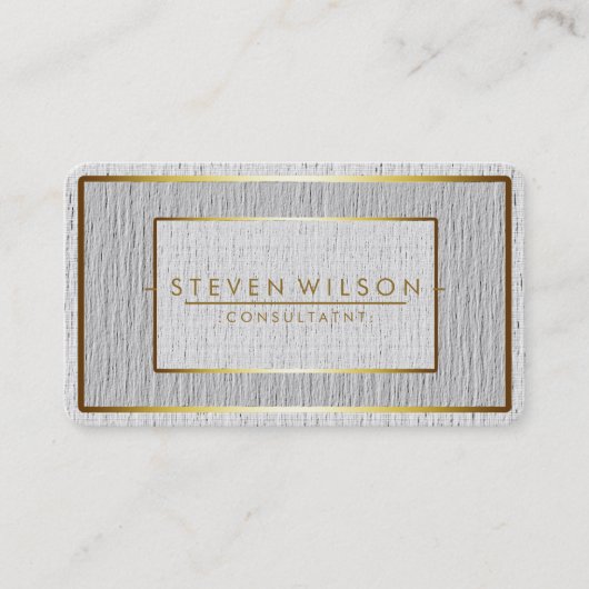 Elegant Professional Modern Subtle Gold Visitekaartje (Voorkant)
