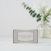 Elegant Professional Modern Subtle Gold Visitekaartje (Staand voorkant)