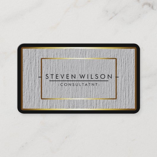 Elegant Professional Modern Subtle Gold Visitekaartje (Voorkant)