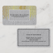 Elegant Professional Modern Subtle Plain Linen Visitekaartje (Voorkant / Achterkant)