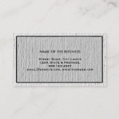 Elegant Professional Modern Subtle Plain Linen Visitekaartje (Achterkant)