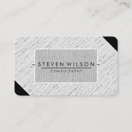 Elegant Professional Modern Subtle Plain Linen Visitekaartje