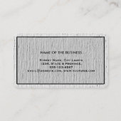 Elegant Professional Modern Subtle Plain Linen Visitekaartje (Achterkant)