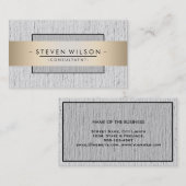 Elegant Professional Modern Subtle Plain Linen Visitekaartje (Voorkant / Achterkant)