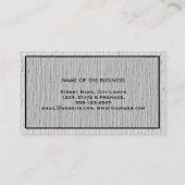 Elegant Professional Modern Subtle Plain Linen Visitekaartje (Achterkant)
