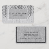 Elegant Professional Modern Subtle Plain Linen Visitekaartje (Voorkant / Achterkant)