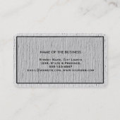 Elegant Professional Modern Subtle Plain Linen Visitekaartje (Achterkant)