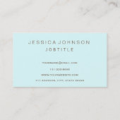 Elegant Professional Moderne Glitter Light Cyan Visitekaartje (Achterkant)