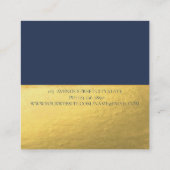 Elegant Professional Monogram Gold Vierkante Visitekaartje (Achterkant)