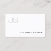 Elegant Professional Monogram Minimalist Plain Visitekaartje (Voorkant)