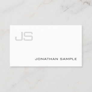 Elegant Professional Monogram Minimalist Plain Visitekaartje