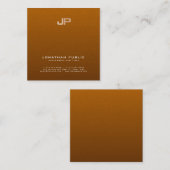 Elegant Professional Monogram Pearl Finish Luxury Vierkante Visitekaartje (Voorkant / Achterkant)